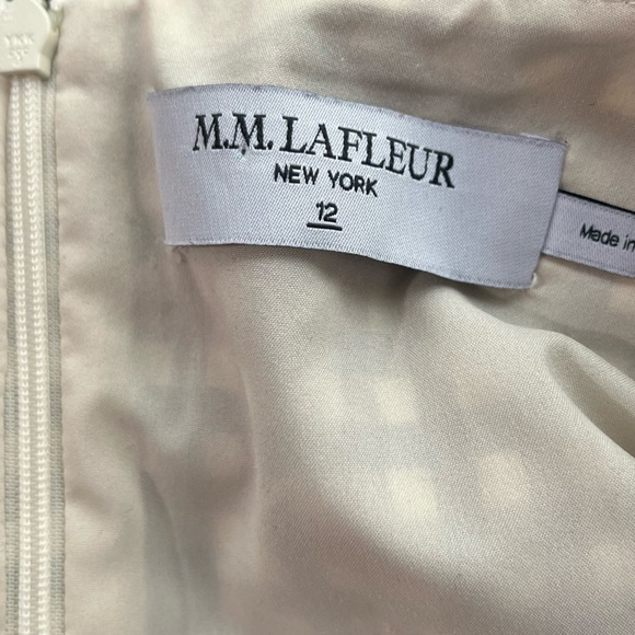 MM Lafleur Windowpane Sharkskin Print Sleeveless Jeannine Dress Sz. 12 - Picture 6 of 6